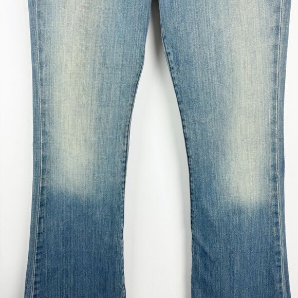 Abercrombie & Fitch Vintage Women's Flare Light Wash Low Rise Jeans Size 4R - Picture 10 of 16
